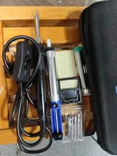 Juego de Kit de pistola para soldar LCD Digital, 60W, A-BF, 836D, soldadura de hierro, temperatura ajustable, herramientas eléctricas, puntas de soldadura