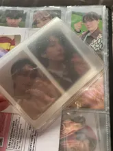 64 tarjetas de capacidad Mini titular carpetas álbumes con bling funda transparente para 6*6*9cm juegos tarjeta multifunción manga titular