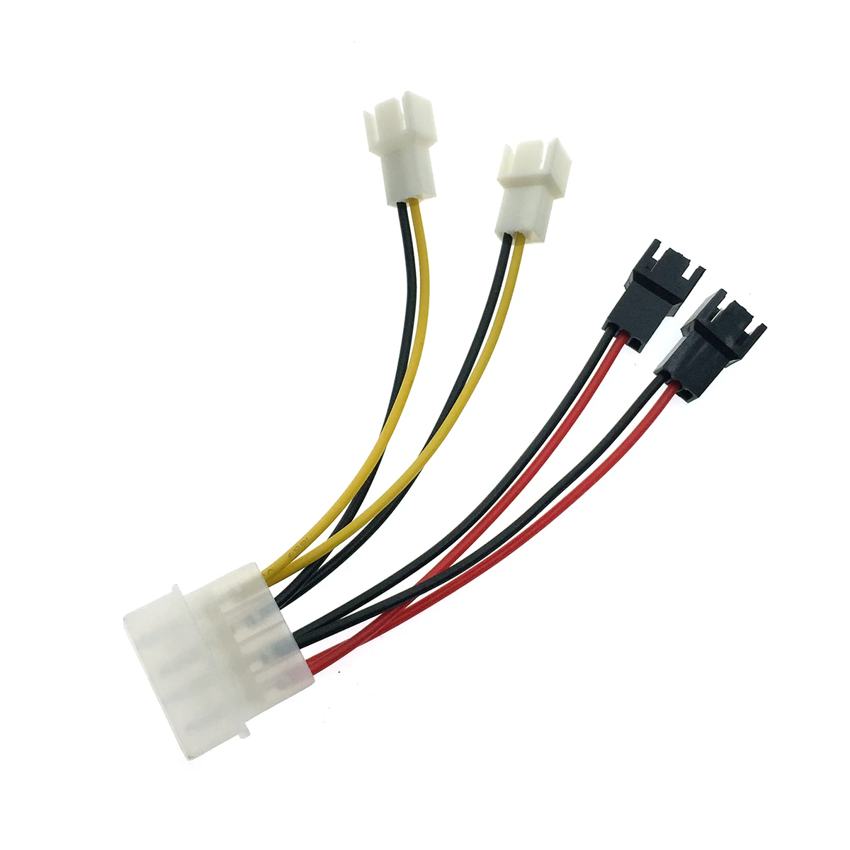 Переходник питания для вентилятора 4pin на 4х3pin Espada E4PINm-4X3pINm / 2pin molex кабель 12v 5v |