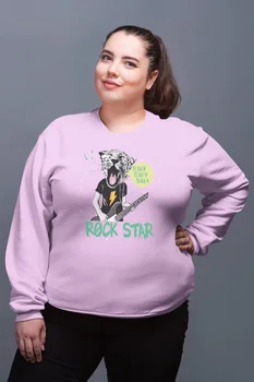 

Angemiel Wear Rockstar Tiger Pink Women Sweatshirts