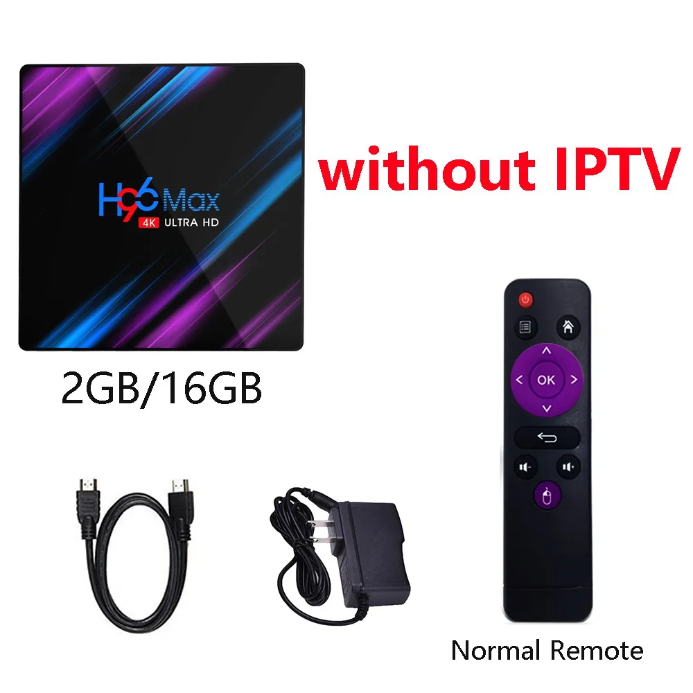 Android 9,0 tv Box H96 Max 3318 1 год IP tv подписка опционально 5000+ Live 10000+ VOD IP tv Франция арабский Европа 4K IP tv Box - Цвет: 2G 16G no IPTV