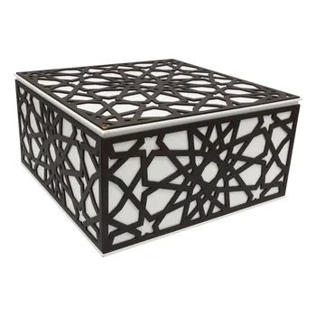 

18w3160 decorative casket, Wood 30*30*15 cm with markdown