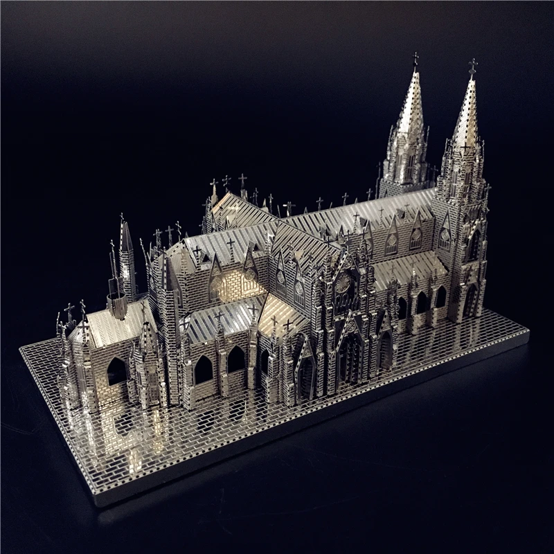 

NK Nanyuan New York St. Patrick's Cathedral 3D Metal Puzzle DIY Assembly 3D Laser Cut Model Puzzle Jigsaw Toys for Adult Model