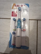 Cepillo de dientes eléctrico giratorio de AZ-OC2 para adultos, con 4 cabezales rotativos de repuesto, No recargable de energía, blanqueador dental Oral