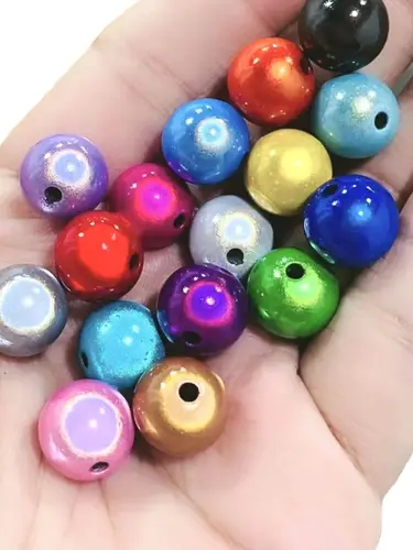 빛 아래 예쁜 보석 제작용 반사 비즈, 3D 일루전 미라클 비즈, 4-30mm 자수 아크릴 비즈, 도매 3