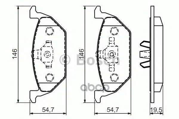 Колодки Тормозные Дисковые Передние Bosch арт. 0986494505