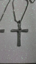 Collares y colgantes de Color dorado para hombre, joyería de película, collar con colgante de Cruz clásica de Fast and The Furious Toretto