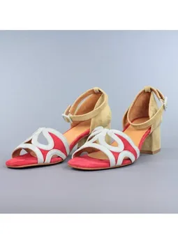 

Sandal multicolour heel cuadrado.55065
