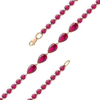 

Gold bracelet with rubies sunlight sample 585