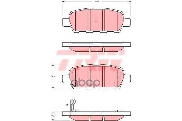 Колодки Тормозные Nissan X-Trail/Qashqai/Tiida/Infiniti Fx/Renault Koleos Задние Trw/Lucas Gdb3294 TRW/Lucas арт. GDB3294