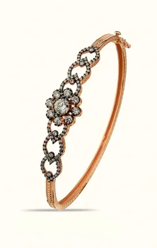 

Diamond Looking Gold Handcuffs Bracelet 02-460-KLP0007
