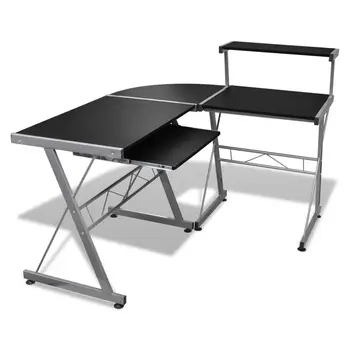 

Table desk Computer with removable shelf-L black office furniture