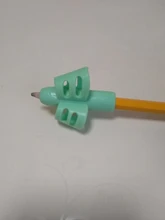 3 uds dos pluma en forma de dedo de silicona titular del bebé de aprendizaje de escritura herramienta pluma de escribir corrección set de papelería infantil