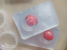 Lentes de contacto para Cosplay, lentillas de Color rojo y blanco para ojos de Halloween, 1 par