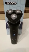 UICINOY maquinilla de afeitar eléctrica de afeitar para hombres IPX7 impermeable lavable desmontable de precisión barba Trimmer pelo hombre afeitadora rotatoria