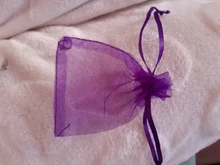 Bolsas de Organza para regalos de boda, bolsitas con cordón de caramelo para embalaje de exhibición de pendientes y joyería, 7x9cm, 10/20/50/100 Uds.