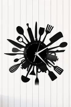 

Angemiel Home Kitchen Set Steel Clock Wall Home And Office Decoration