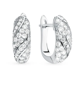 

Silver earrings with cubic zirconia sunlight sample 925