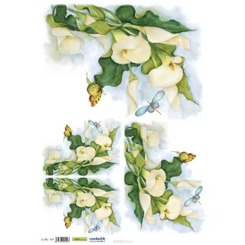 

Paper rice for decoupage, sheet size 35x50 cm, Calla 2