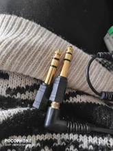 Conector Jack de 3,5mm con 6 esquinas, Conector de 6,35mm y 3 polos, macho estéreo a adaptador hembra de 3,5mm, Conector de micrófono de audio chapado en oro, 2 uds.