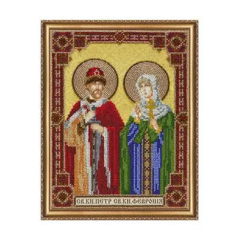 

Av-334 set for embroidery with beads 'abris art' icon 'St. Prince Peter and the Holy Princess февронии', 19*25 cm