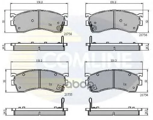 Колодки Тормозные Дисковые | Перед Прав/Лев | Ford Usa Probe Ii/Mazda 626 Iv/Mx-6/Xedos 6 1.6-2.5 92- 98 Comline арт. CBP3326