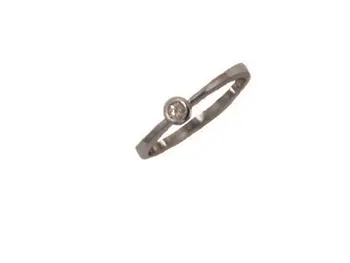 

White gold solitaire first with hinge and Diamond