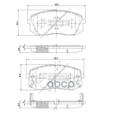 Колодки Тормозные Hyundai Ix35 10-/Kia Sportage 10-/Carens 02- Передние Nipparts N3600330 Nipparts арт. N3600330