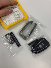 Aleación Galvanizada coche llave inteligente Fob caso de la cubierta de la piel para BMW Serie 3 4 5 320i 530i 550i F20 F21 F30 F31 F25 F01 F02 coche caso clave