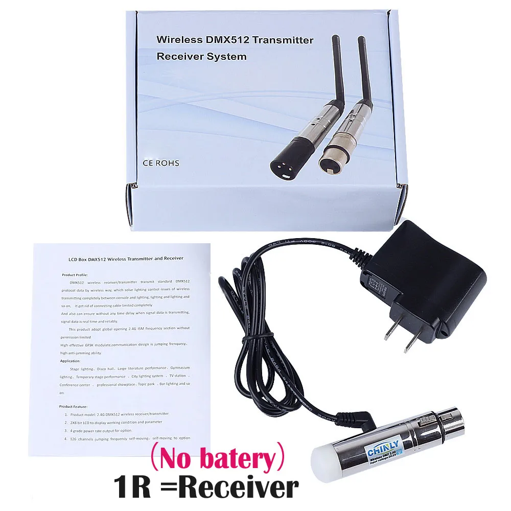 dmx512 receptor de iluminacao sem fio transmissor 04