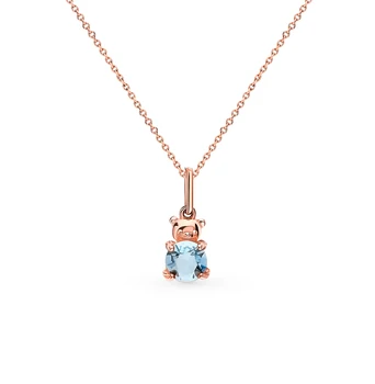 

Gold pendant with Topaz sunlight sample 585