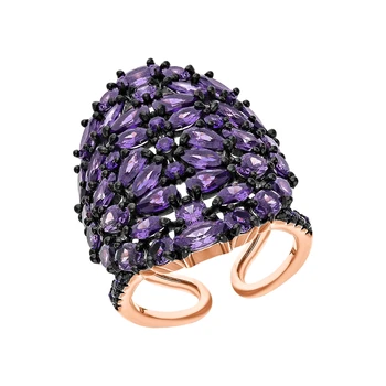

Silver ring with cubic zirconia sunlight sample 925
