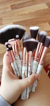 Makeup-Brushes-Set Blush Foundation Cosmetic Eye-Shadow Marble Kabuki Blending Beauty