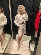 Trousers Short-Pants Wide-Leg Lizkova Korean White High-Waist Summer Casual Women 