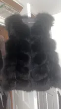 Vest Jacket Real-Fur-Coat Natural Winter Fashion Womens High-Quality Luxurious Fox-Fur
