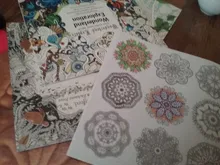 4 Uds 24 páginas inglés versión perdido océano de viaje en el tiempo para colorear libro Flor de mandala para adultos para aliviar el estrés libro de dibujo artístico
