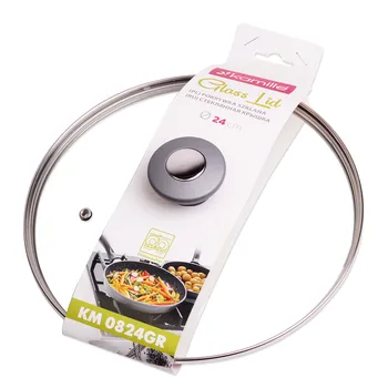 

Glass cover 24 cm with metal rim Kamille, kml-0824gr