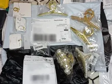 17KM-pendientes de borlas con Clip para mujer, aretes de línea larga dorados, Circonia cúbica, Cruz en la oreja, Clip, regalo de joyería 2021