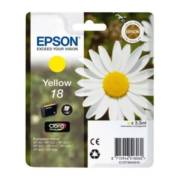 Чернильный картридж Epson C13T18044010 желтый