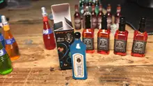 Toy Doll-Accessories Dollhouse Miniature Bombay Drink Kitchen Food 2-Bottles Pretend Play