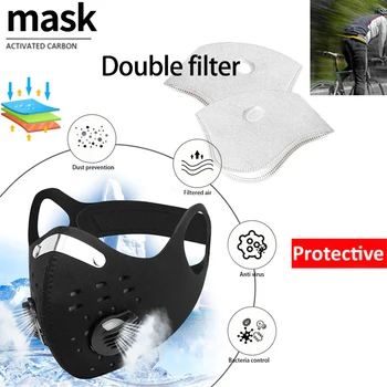 

Sport Cycling Gas Mask Filter Anit-fog Breathable Respirator Anti-droplet Mask Mascarillas maskque Bottle protective maskers