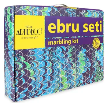 Ebru 세트 아트 데코 스타터 키트 8 색 그림 물 고품질 가방 취미 장미 꽃 나무 기호 만들기 2022 트렌드 패션 가정 생활 남자 여자 포장 상자 선물 자습서 CD 빠른 배달 엔터테인먼트 어린이 게임