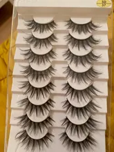 HBZGTLAD-pestañas postizas de pelo de visón 3D, 2/8/20 pares, pestañas largas naturales/gruesas, útiles de extensión de belleza