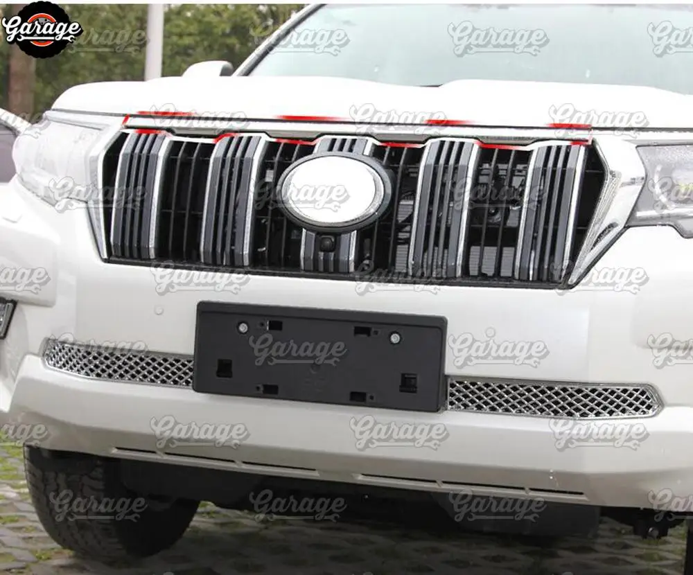 Отделка решетки радиатора для Land Cruiser Prado 150- пластиковая формовка из АБС 1 комплект/6 шт. украшение автомобиля Стайлинг