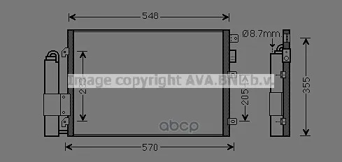 Радиатор Кондиционера 510x380 Ava арт. RTA5275D