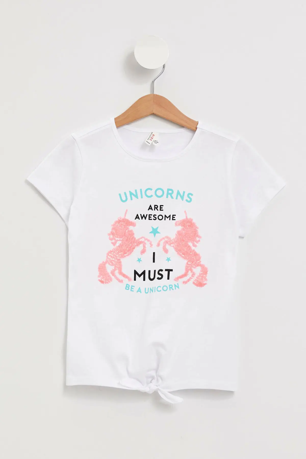 

DeFacto Summer Girl Short Sleeve Body T-shirt Kids Casual O-neck Letter Pattern Tops Girls Comfort Loose Tee White -K9787A619SM