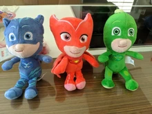 PJ máscaras de dibujos animados de 4 Uds peluche animado figura Catboy Owlette máscaras Gekko figuras de Anime juguetes para niño niña regalo de cumpleaños