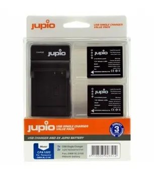 

JUPIO 2 BATTERIES DMW-BLG10 PANASONIC + USB CHARGER (CPA1005)