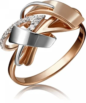 

Yuz platinum ring with cubic zirconia from combined gold