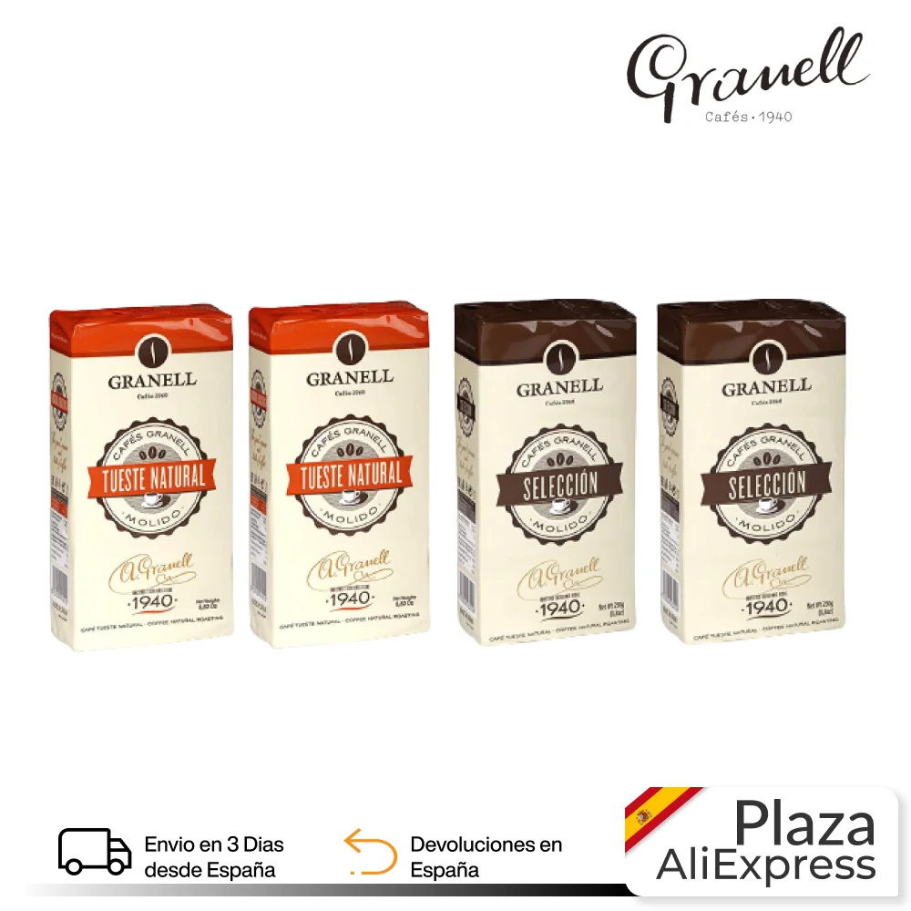 Granell Cafes-1940 - Daily Blends Tasting Pack | Ground Coffee 100% 2 Packs Natural And Selection Продукты